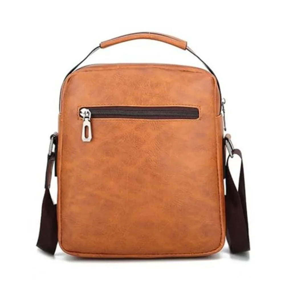 Small Crossbody Bag Mens Shoulder Bag, Vintage leather Bag Office Business
